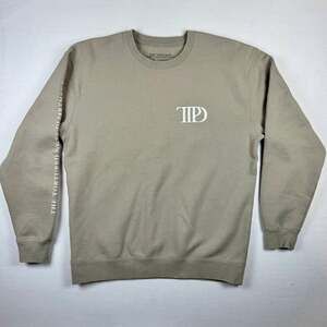 Taylor Swift RARE The Tortured Poets Department Beige Crewneck Sweatshirt Size L